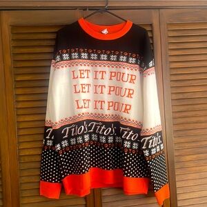 Tito’s let it pour Christmas sweater